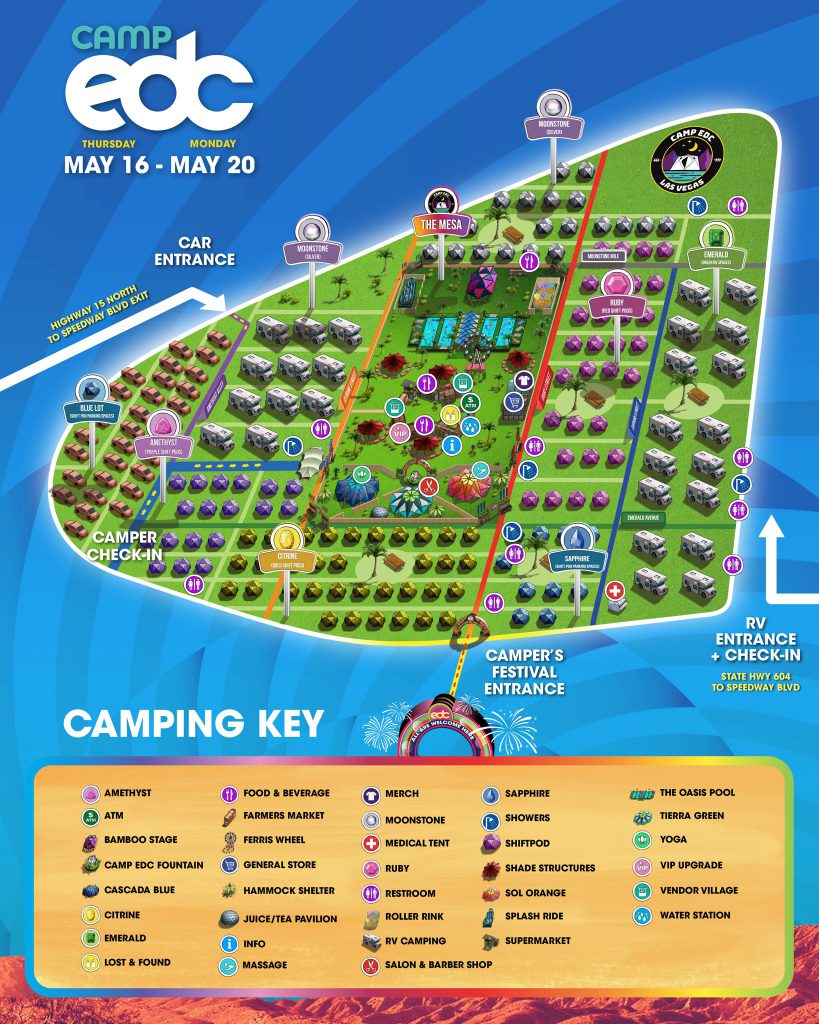 Camp EDC 2019 Set Times, Activity Schedule, Maps, & More! | EDM Identity