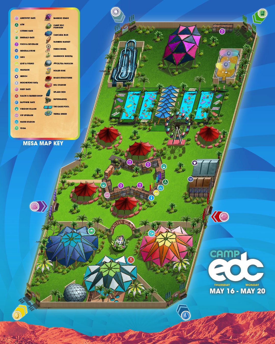 Updated Layout and Info Released for Camp EDC 2019 EDM Identity