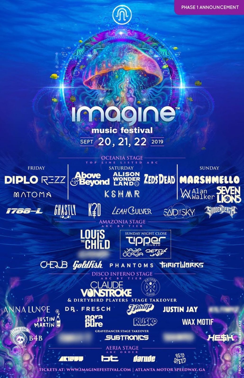 Imagine Music Festival 2019 Phase 1 Lineup