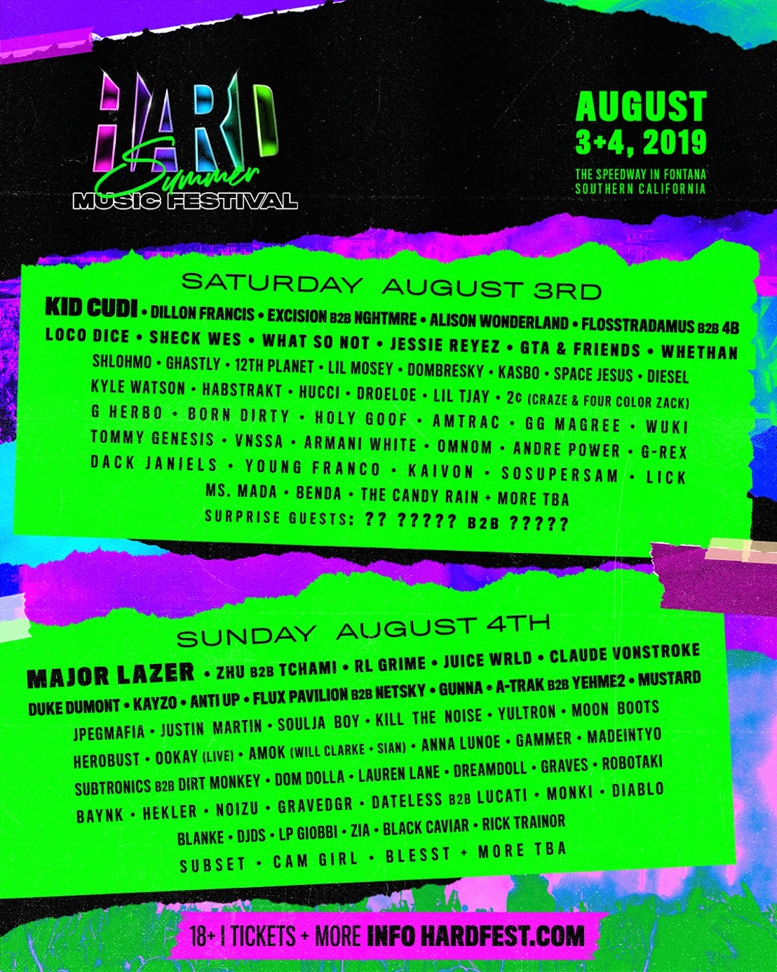 HARD Summer Music Festival 2019 Lineup