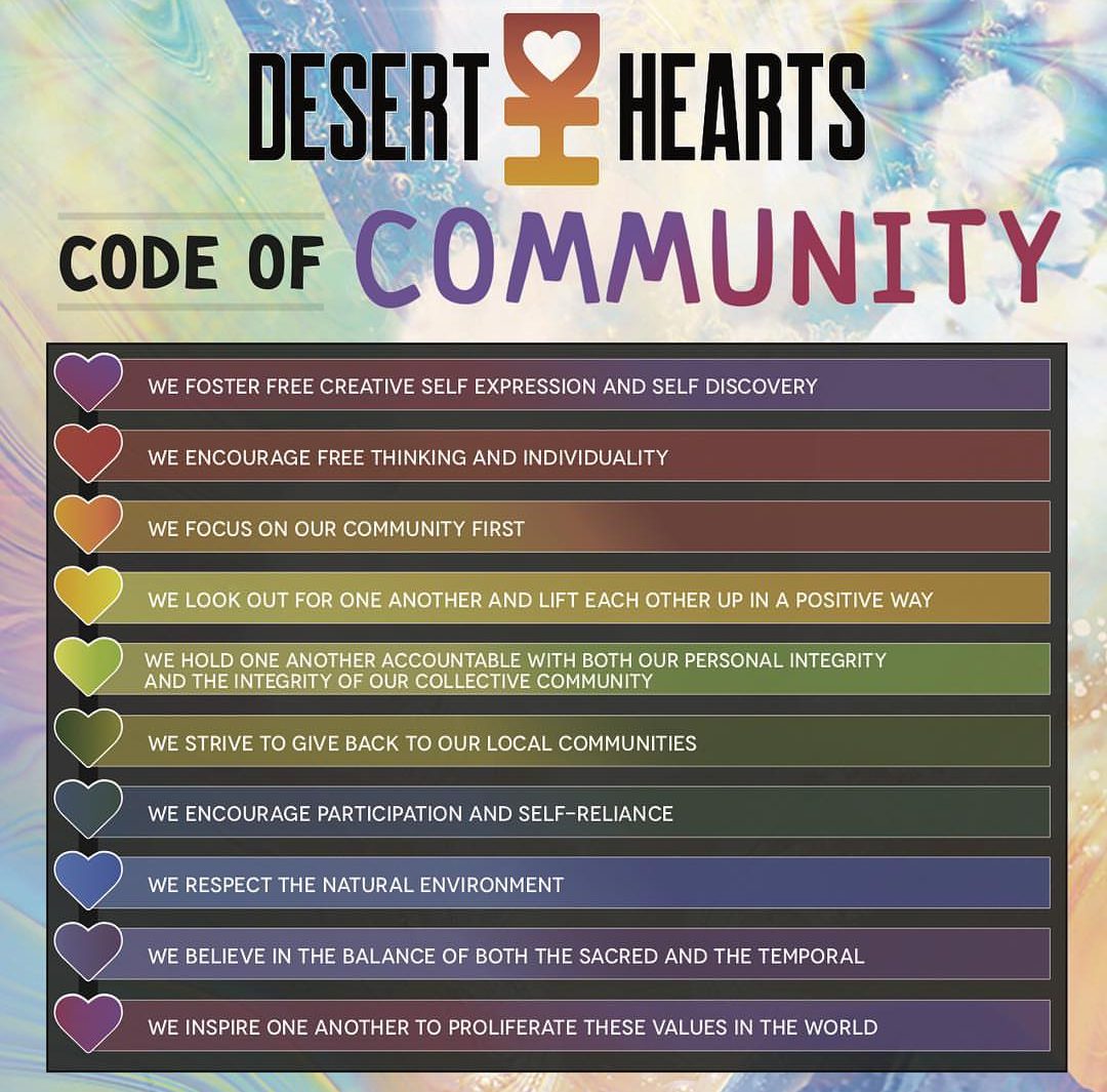 Desert Hearts Code Of Community
