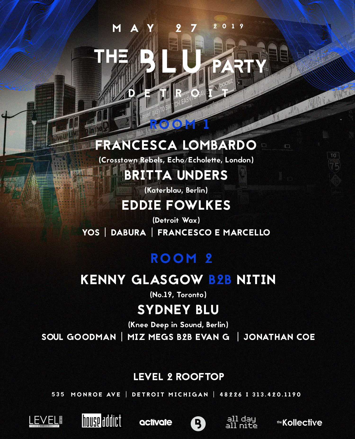 The Blu Party Detroit 2019 Lineup