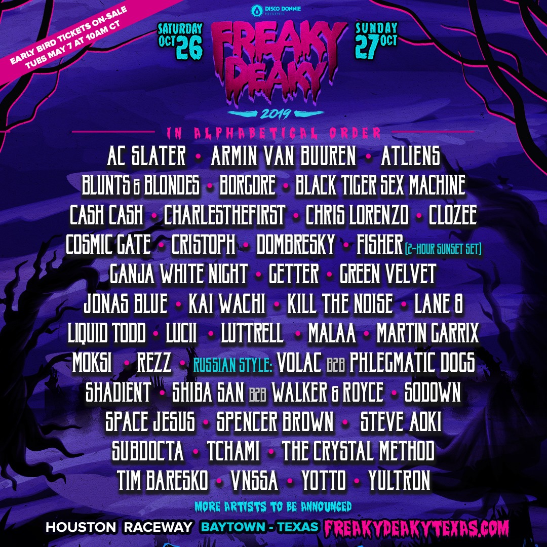 Freaky Deaky Texas 2019 Lineup