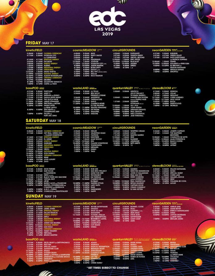 EDC Las Vegas 2019 Set Times, Festival Map, & More! EDM Identity
