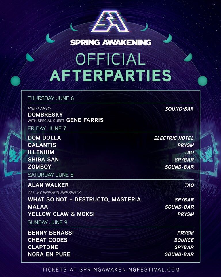 Spring Awakening 2019 Official Afterparties