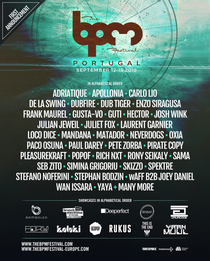 The BPM Festival Portugal 2019 Phase One Lineup