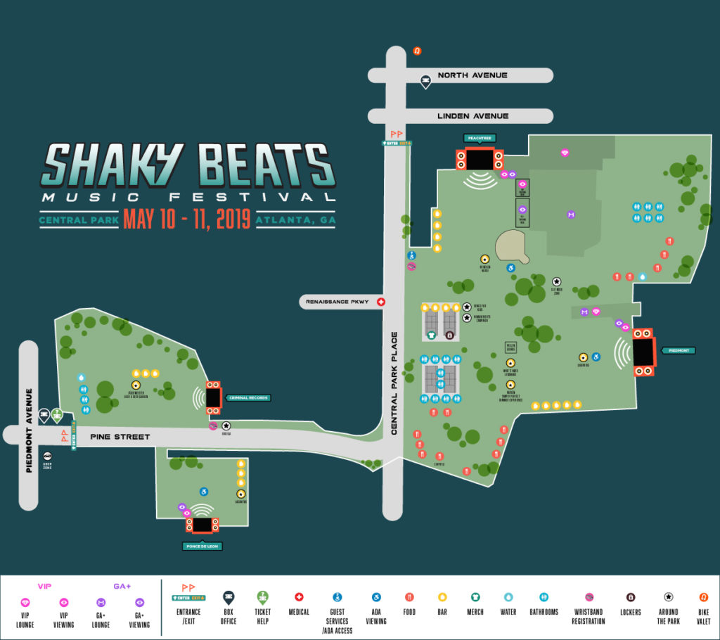 Shaky Beats 2019 Festival Map