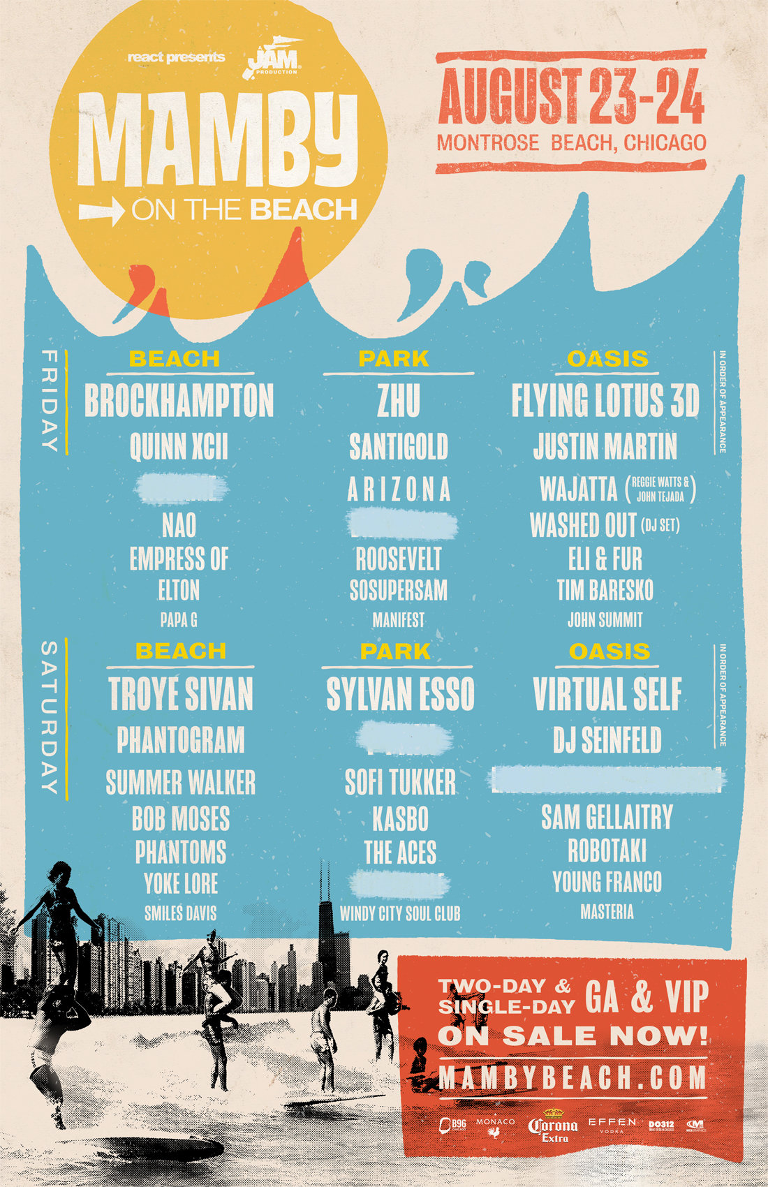 Mamby at the Beach 2019 Phase 1 Lineup