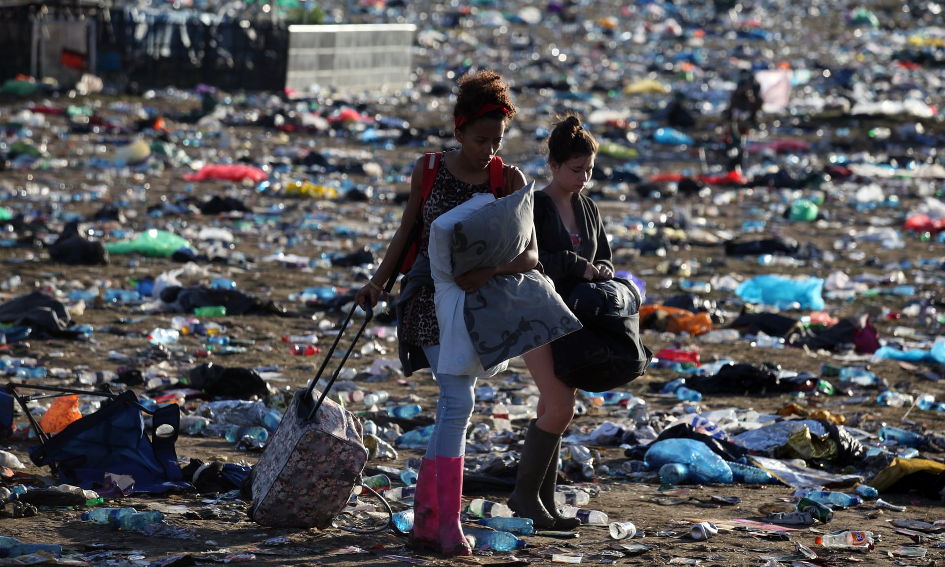 The Aftermath of Plastic Waste at Glastonbury 2017