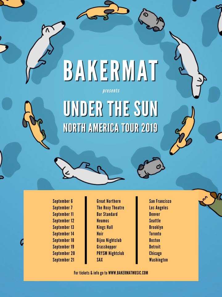 bakermat under the sun north america tour 2019