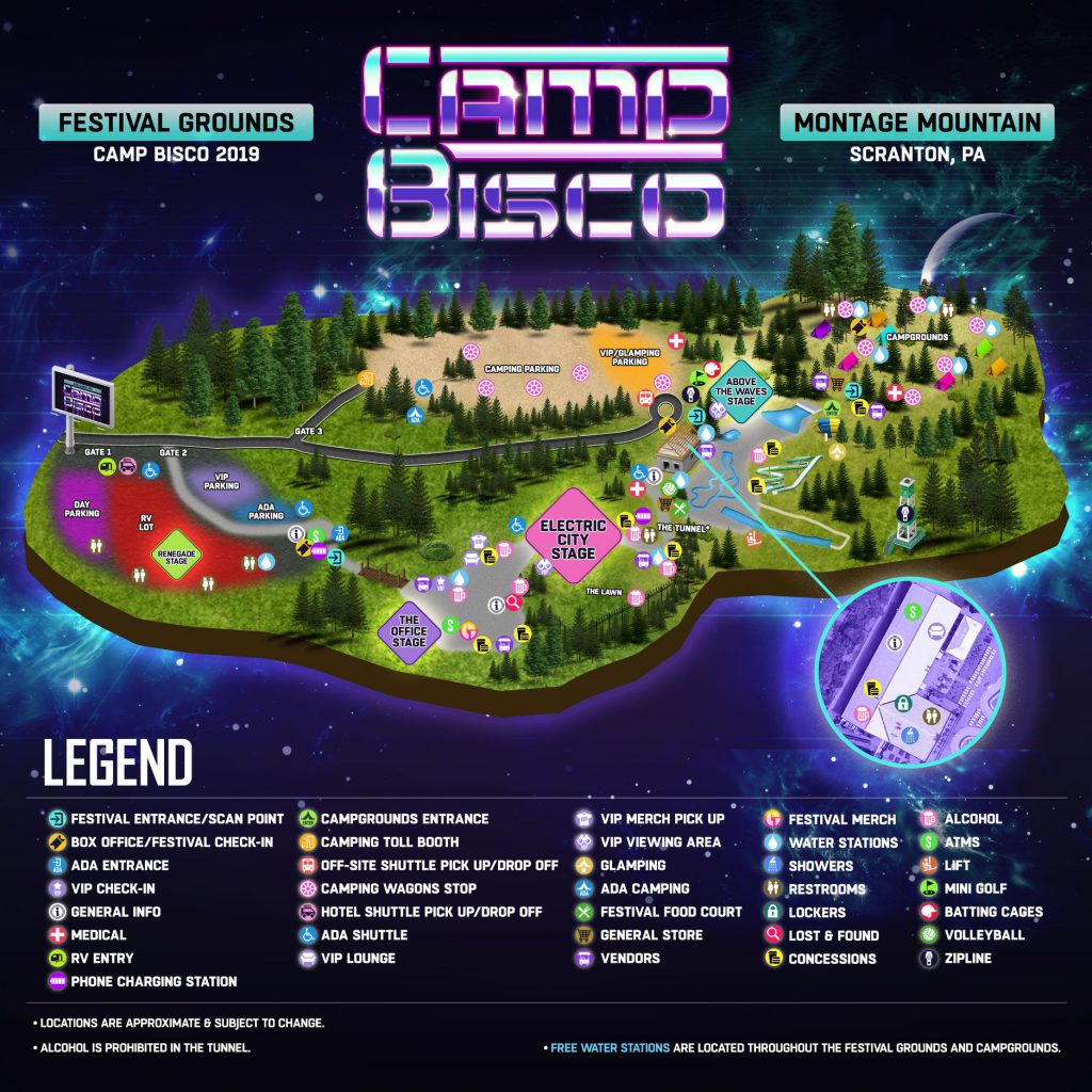 Camp Bisco 2019 Festival Map