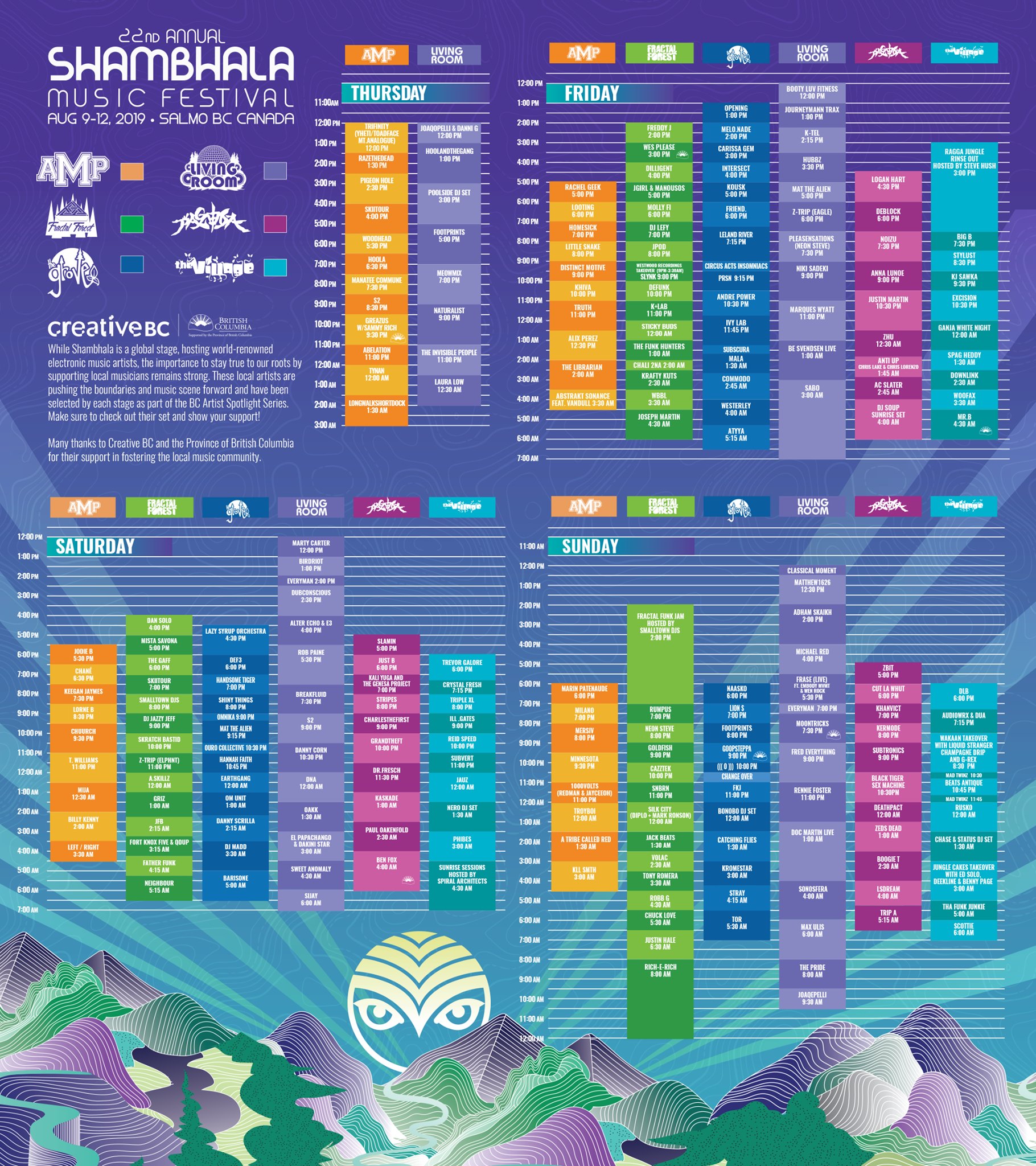 Shambhala Music Festival 2019 Set Times, Festival Map, and More! | EDM