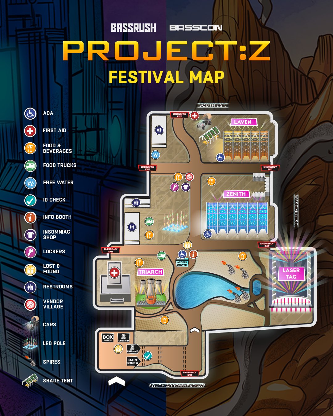 Project Z 2019 Festival Map