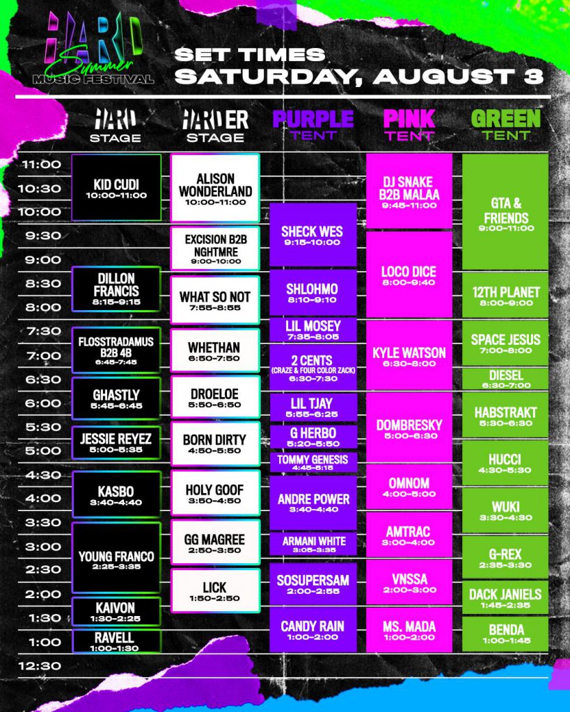 HARD Summer 2019 Set Times, Festival Map, & More! | EDM Identity