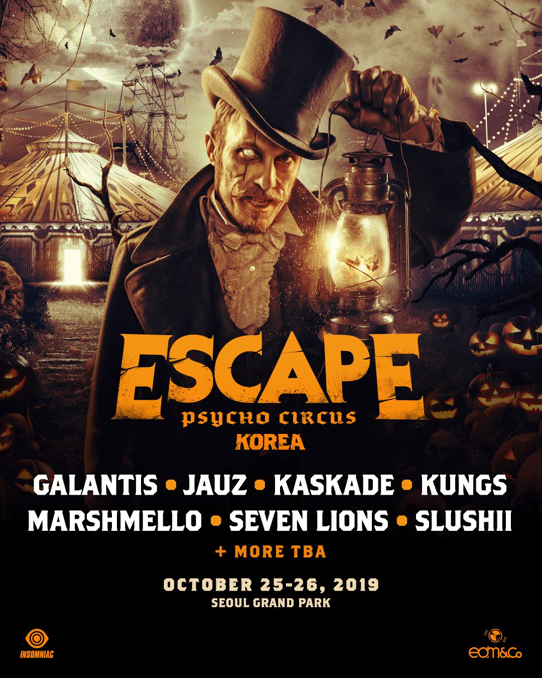 Escape Psycho Circus Korea 2019 Initial Lineup