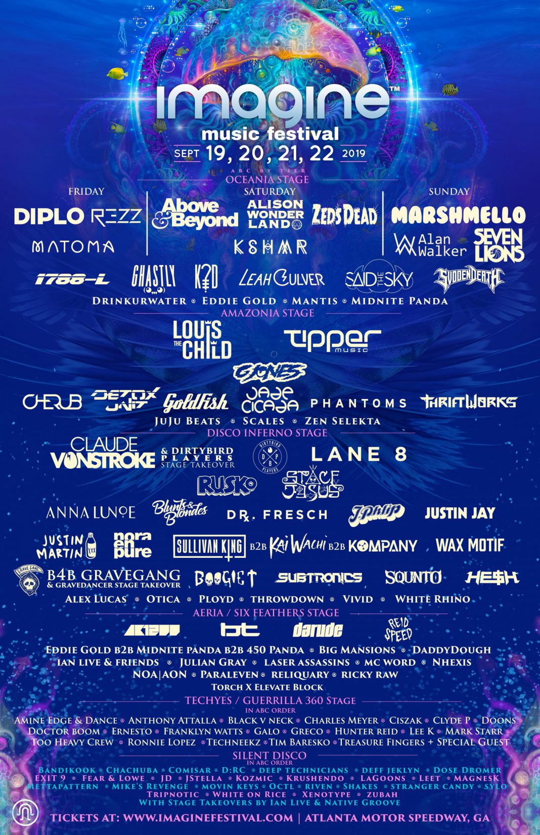 Imagine Music Festival Releases Full 2019 Lineup; Adds Fourth Day EDM