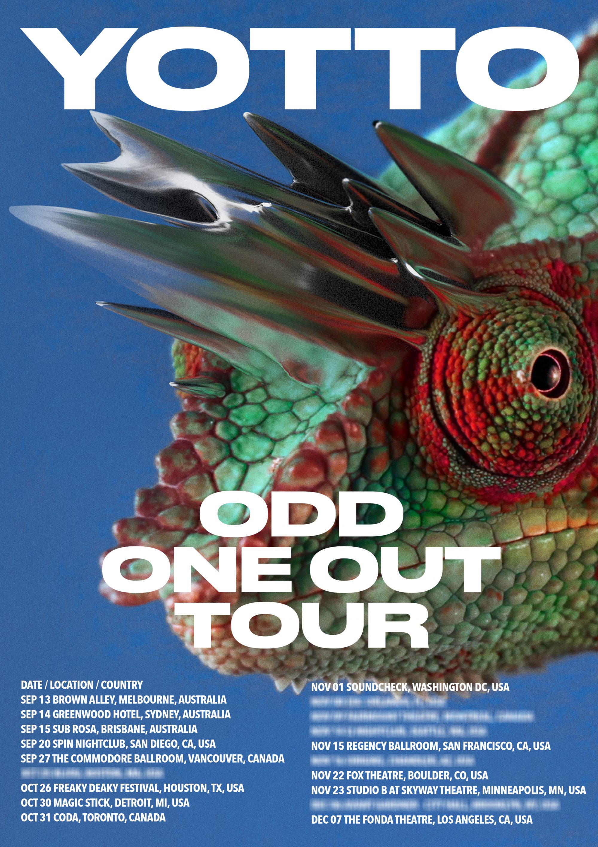 Yotto Odd One Out Tour 2019