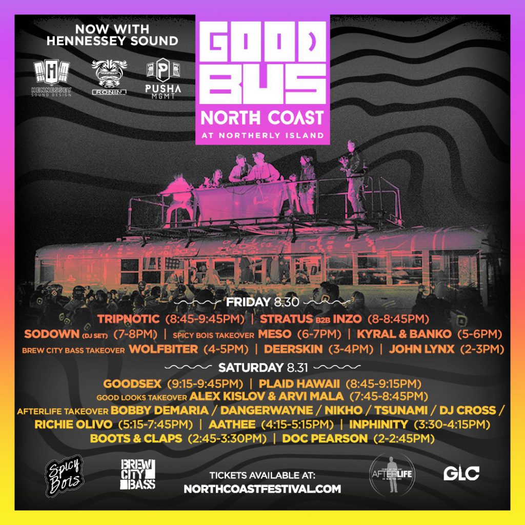 North Coast GoodBus 2019 Set Times