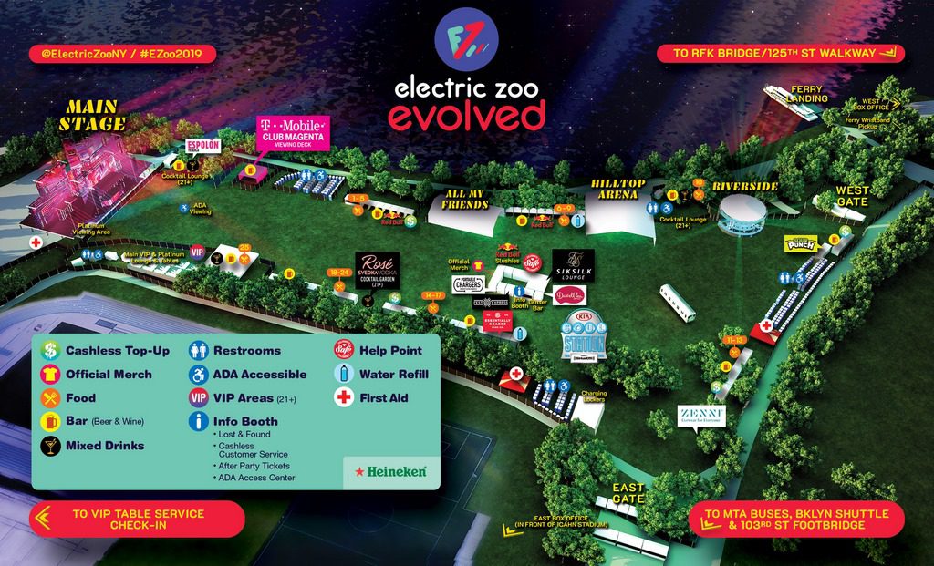 Electric Zoo 2019 Map
