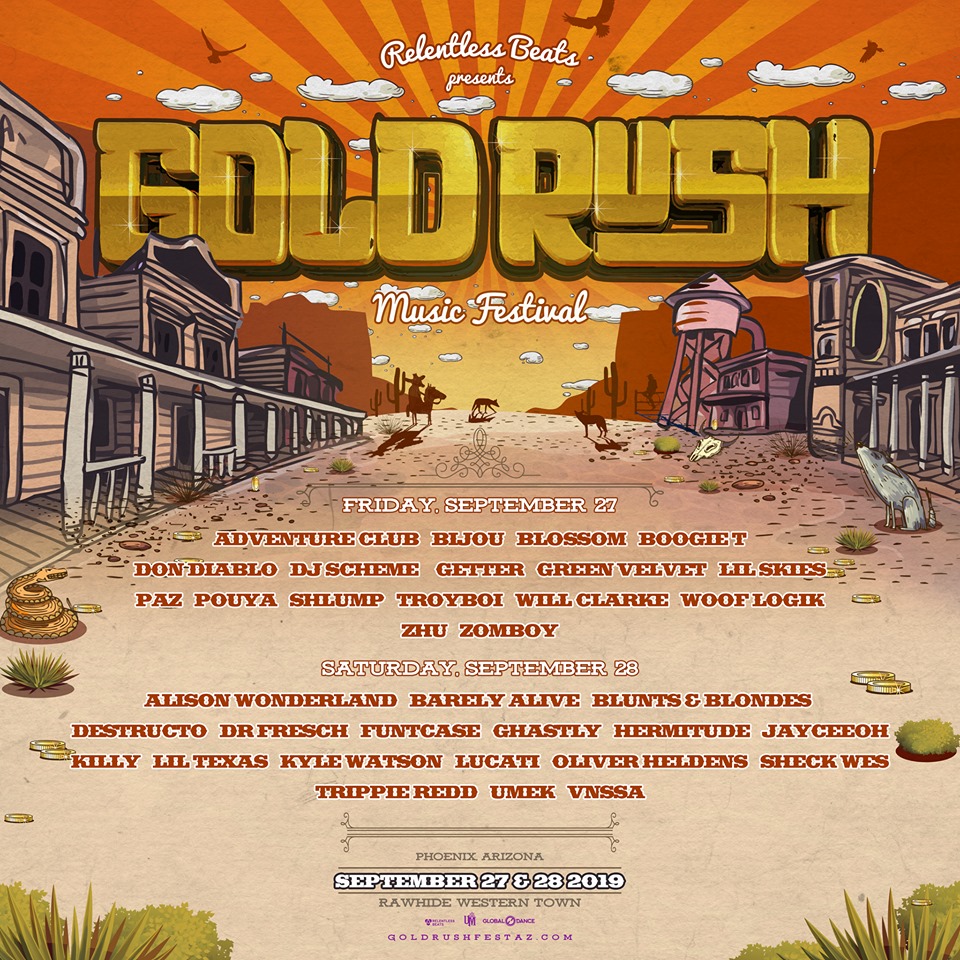 Goldrush Music Festival Daily Lineups