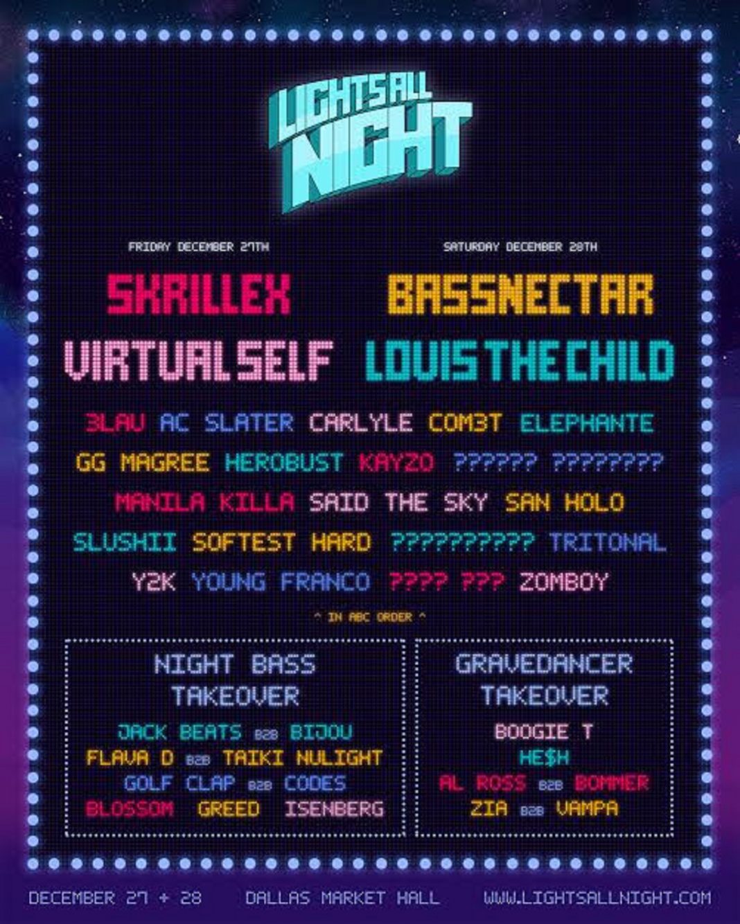 lights tour schedule