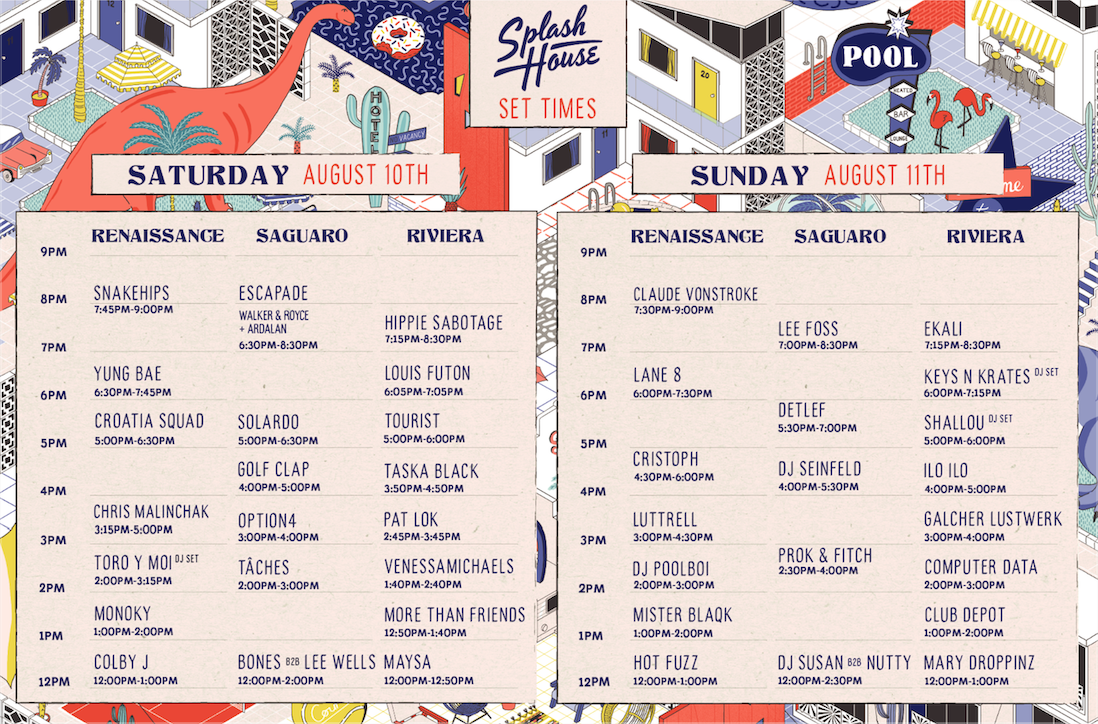 Splash House August 2019 Set Times, Pool Rules, & More! EDM Identity