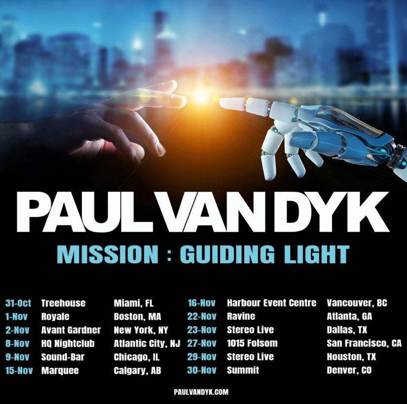 Paul van Dyk Guiding Light Tour Stops