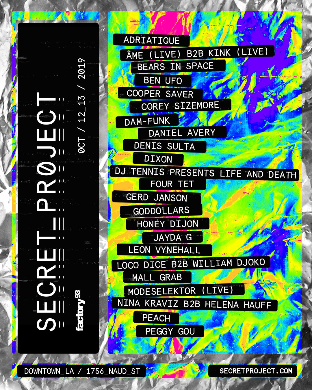 Secret Project 2019 Lineup