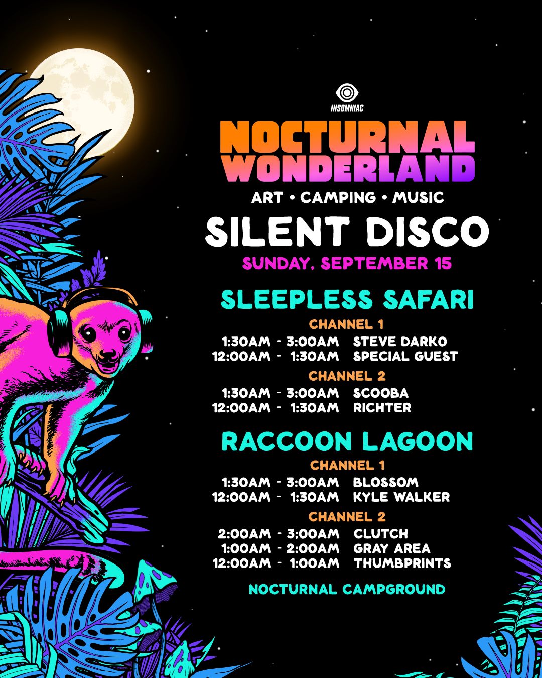 nocturnal wonderland 2016 line up