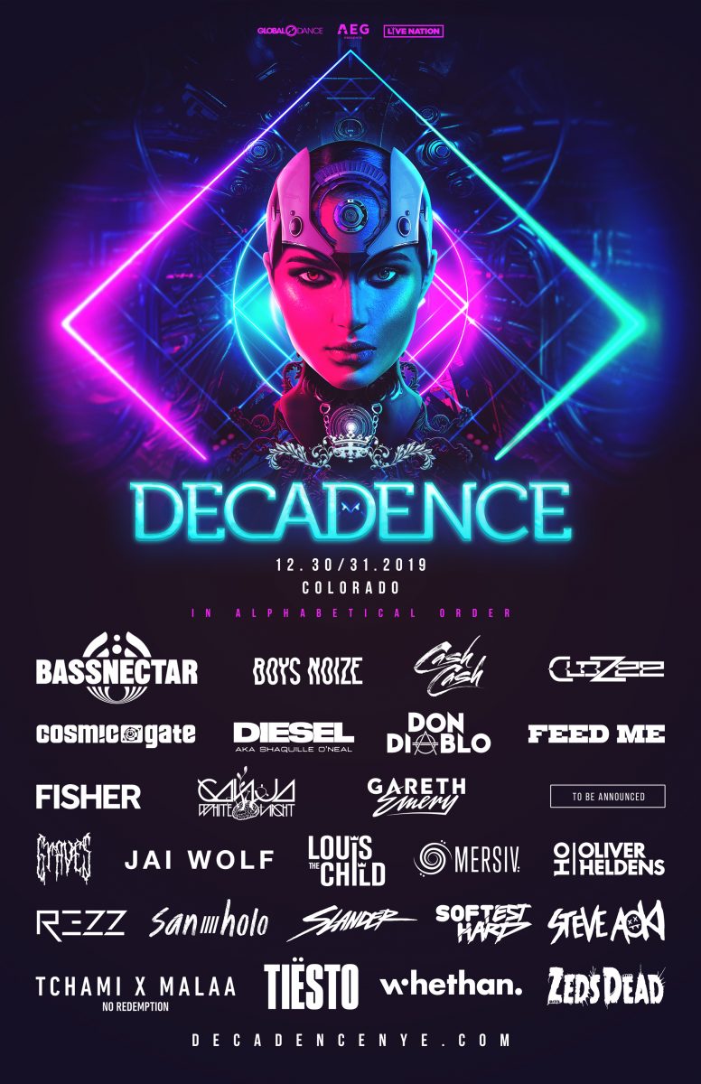 ¡Decadence Colorado ofrece un diverso cartel para el NYE 2019 Sport