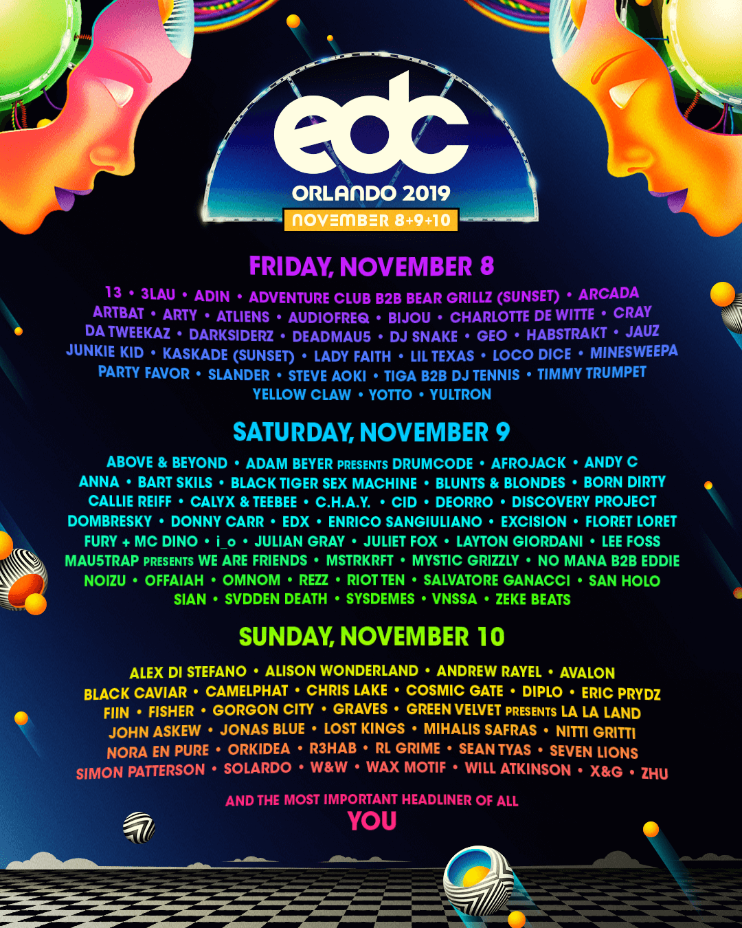 EDC Orlando 2019 Daily Lineups and Single Day Tickets Announced EDM