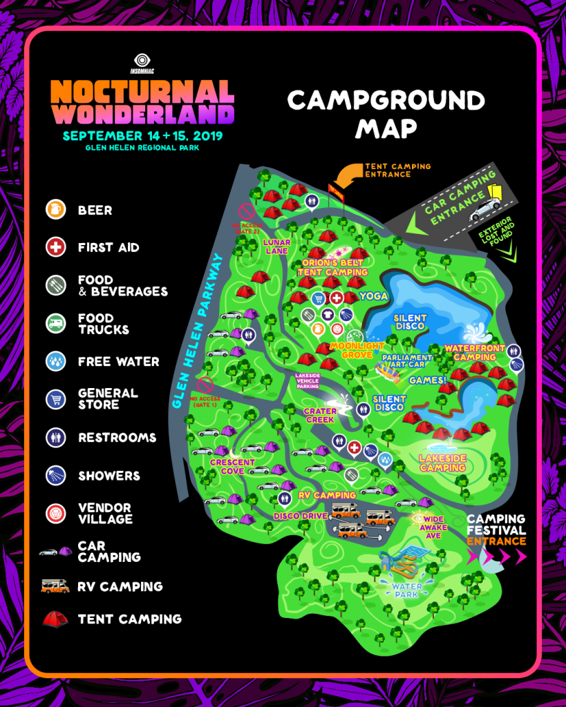Nocturnal Wonderland 2019 Set Times, Festival Map, & Essential Info
