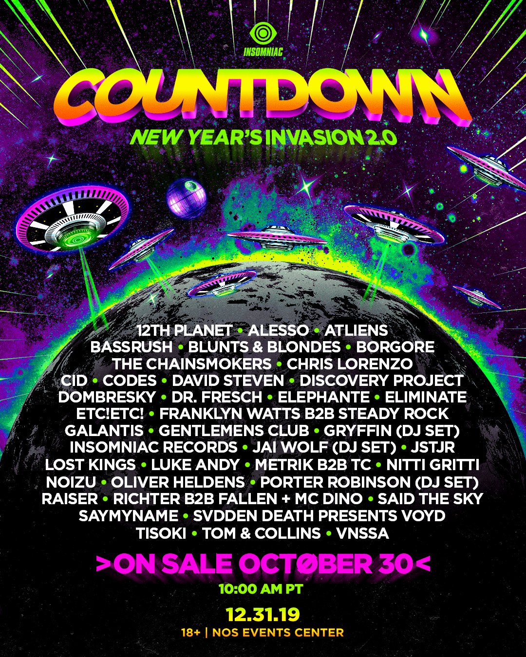 Countdown NYE 2019 Lineup