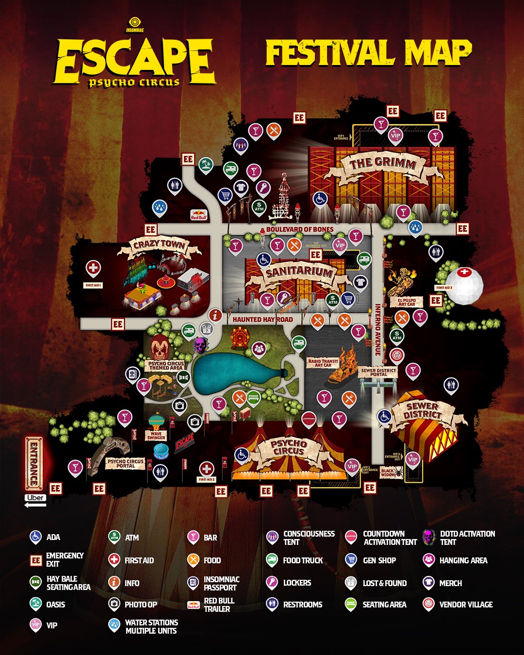 Escape: Psycho Circus 2019 Map