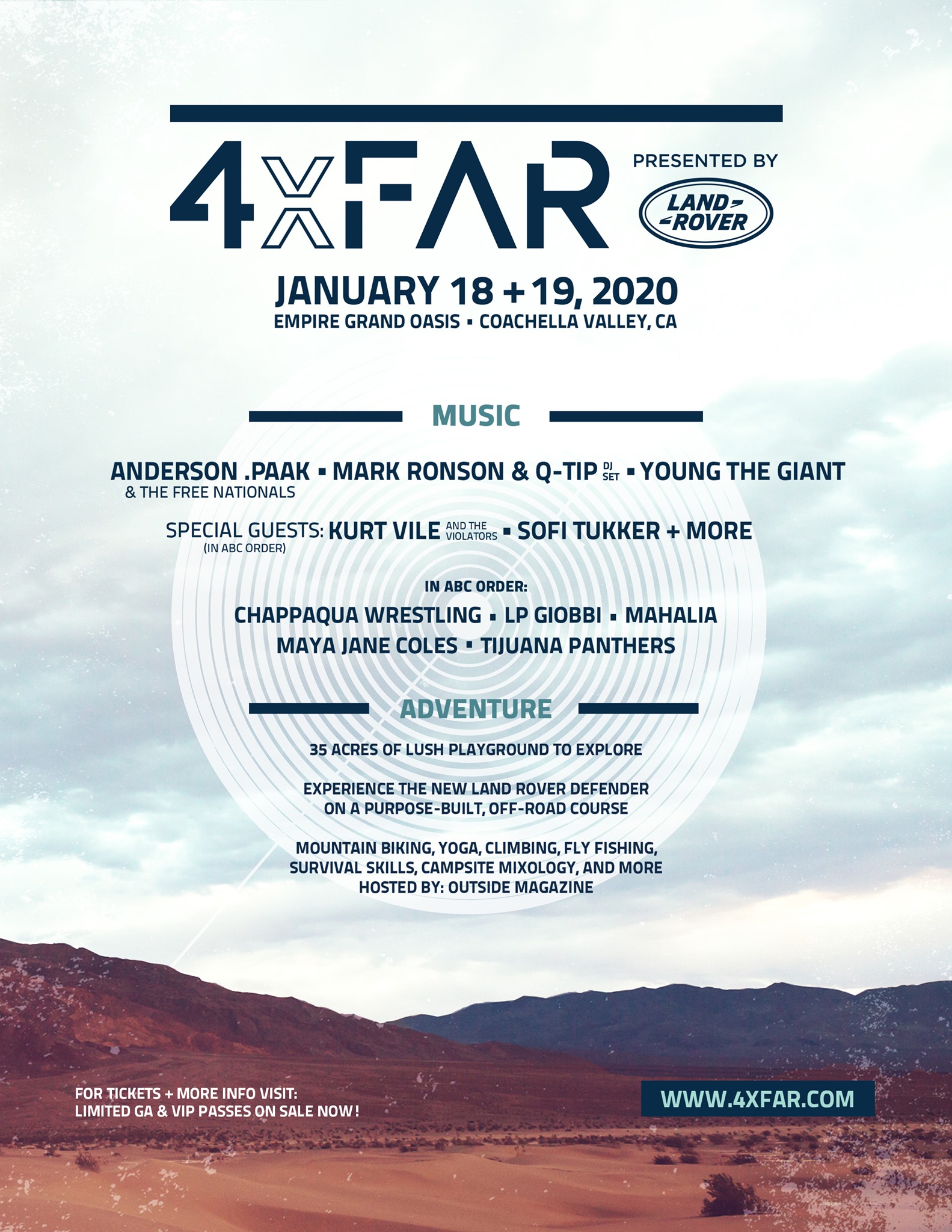 4xFAR 2020 Lineup