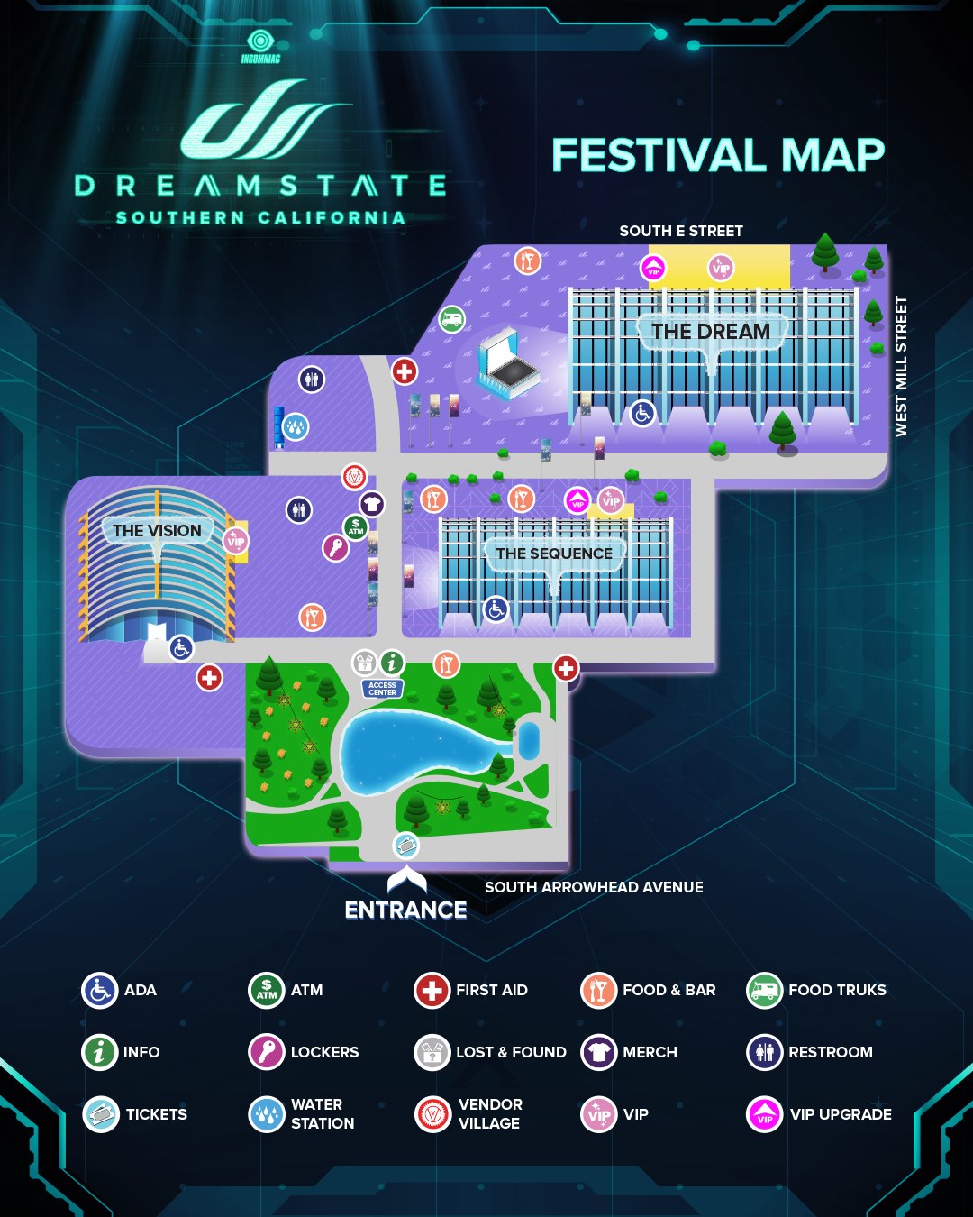 Dreamstate SoCal 2019 Map