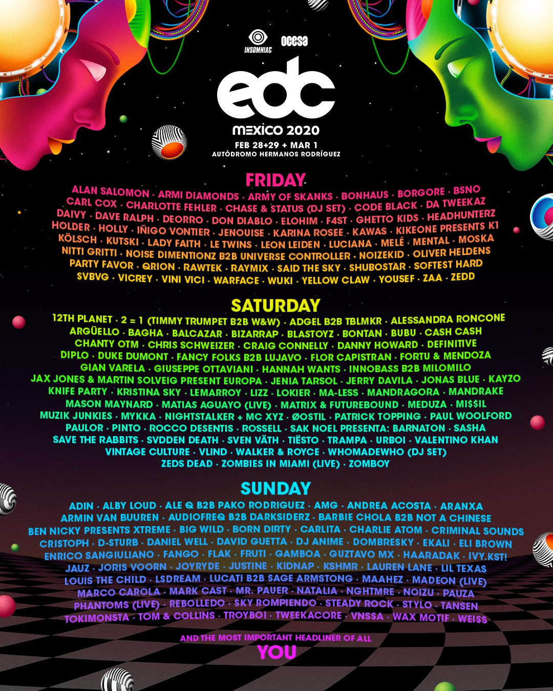 EDC Mexico 2020 Lineup