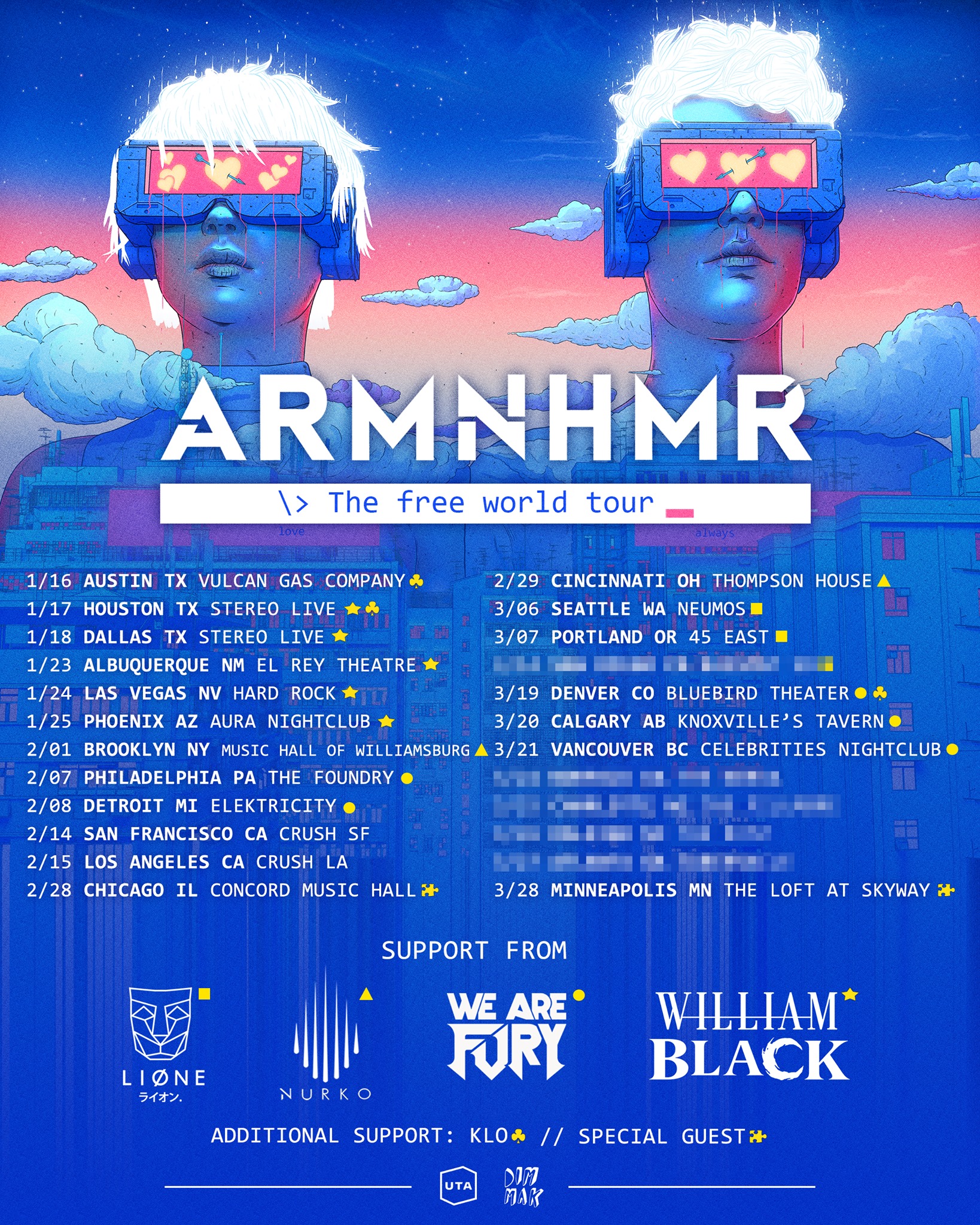 ARMNHMR The Free World Tour 2020
