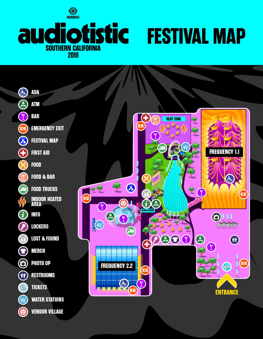 Audiotistic SoCal 2019 Festival Map