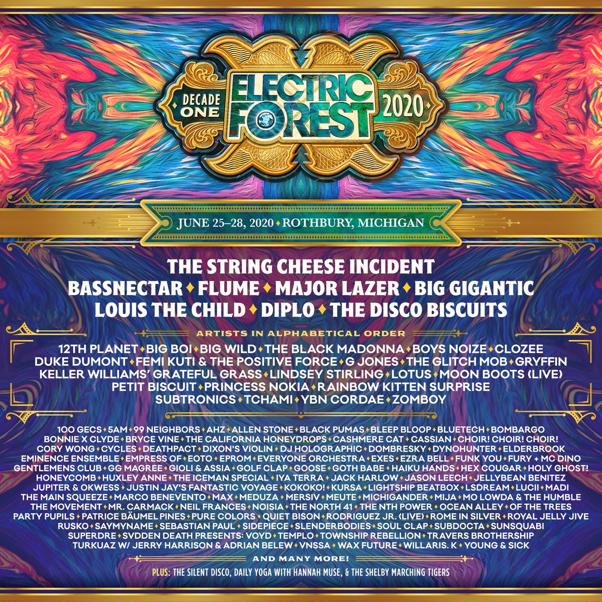 Electric Forest 2020 Lineup