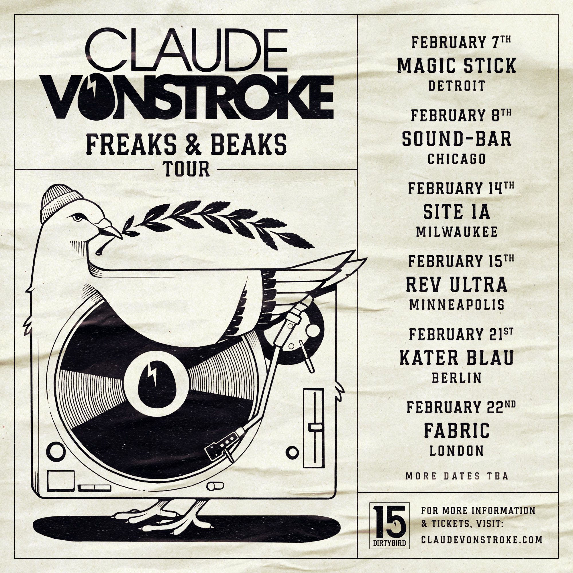 Claude VonStroke 'Freaks and Beaks' world tour