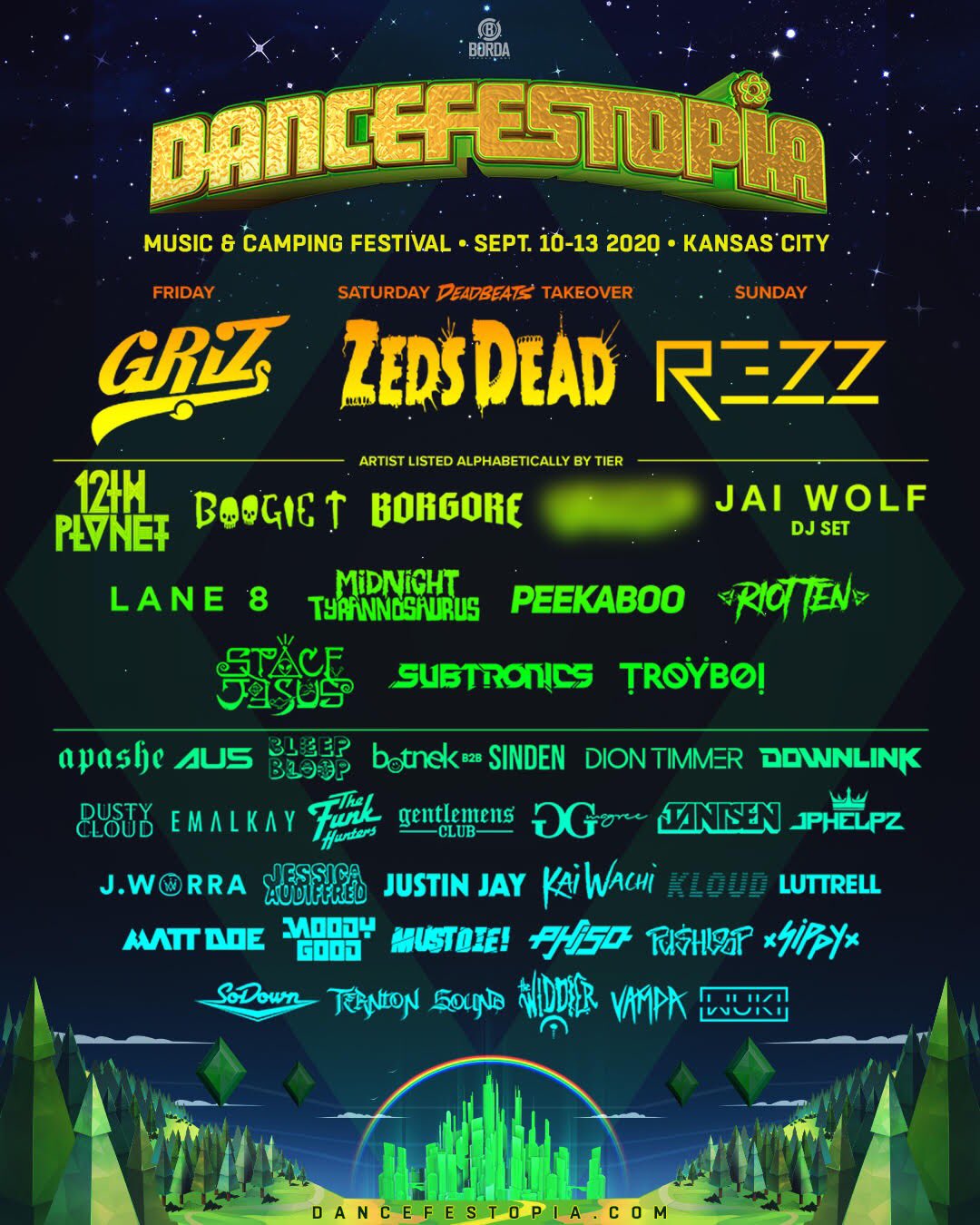 Dancefestopia 2020 Lineup