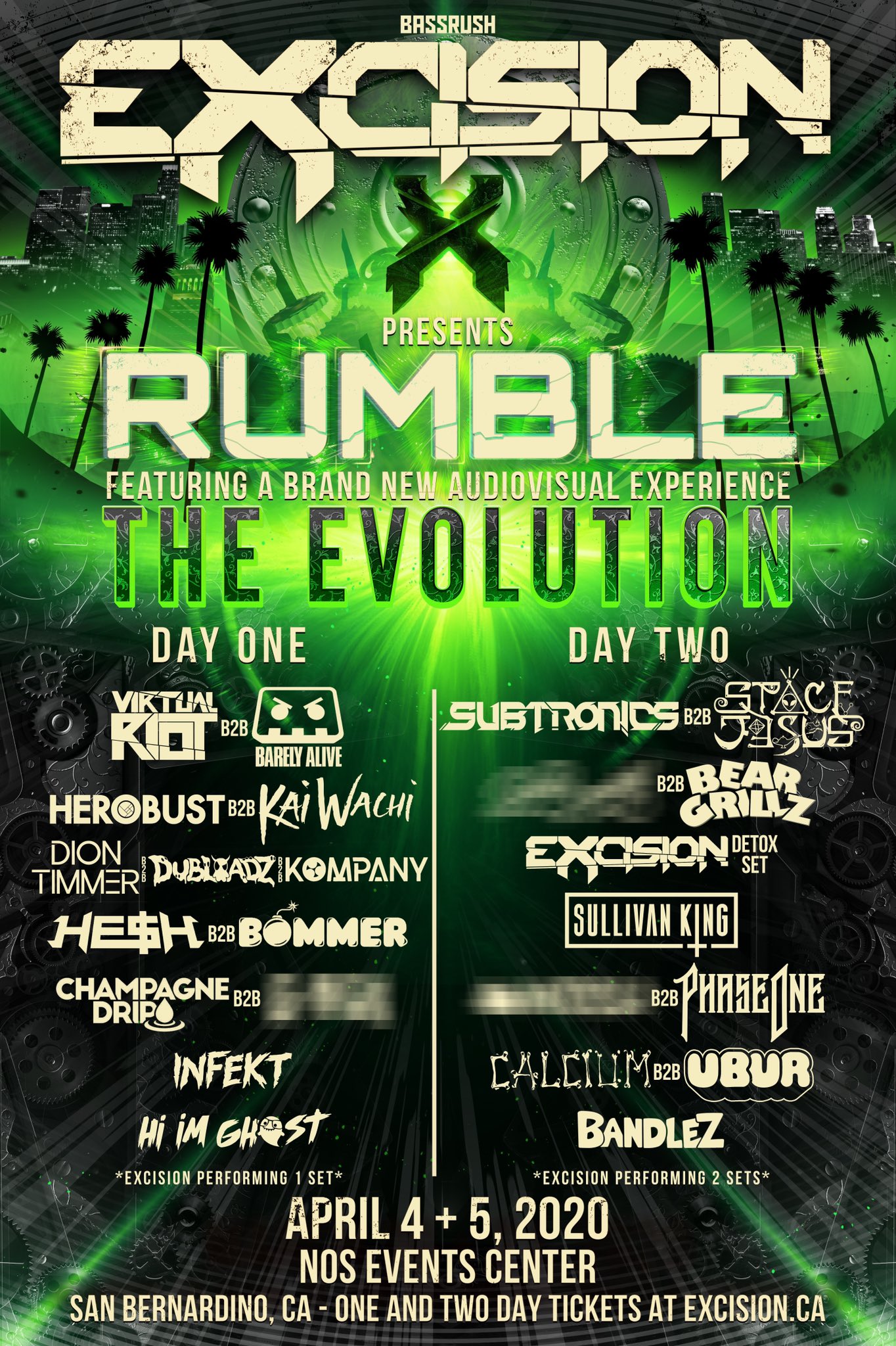 Excision Rumble 2020 Lineup