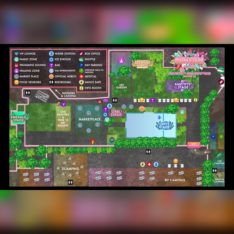 Gem and Jam 2020 Festival Map