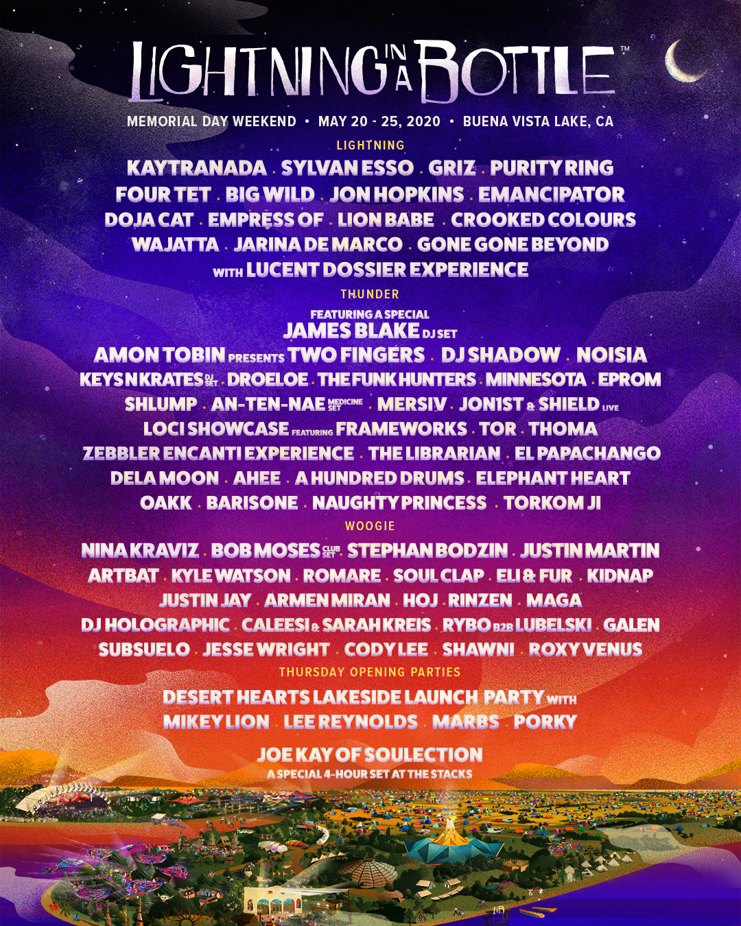 Lightning in a Bottle 2020 Phase 1 Lineup