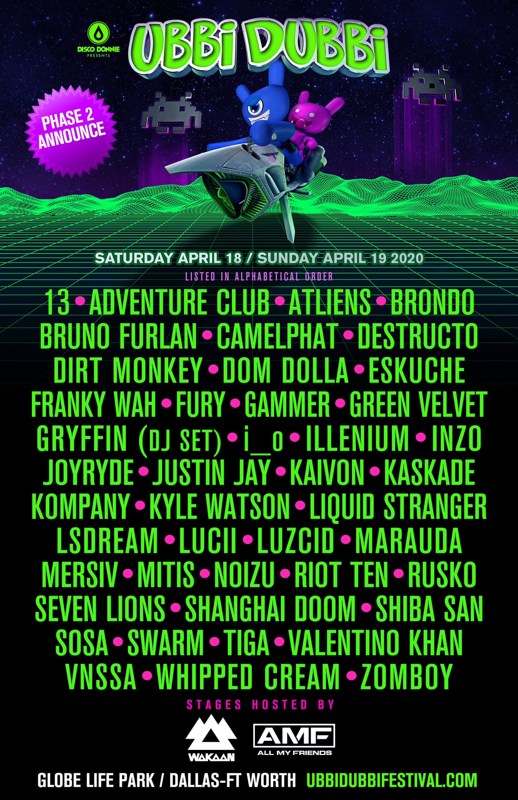 Ubbi Dubbi 2020 Phase 2 Lineup