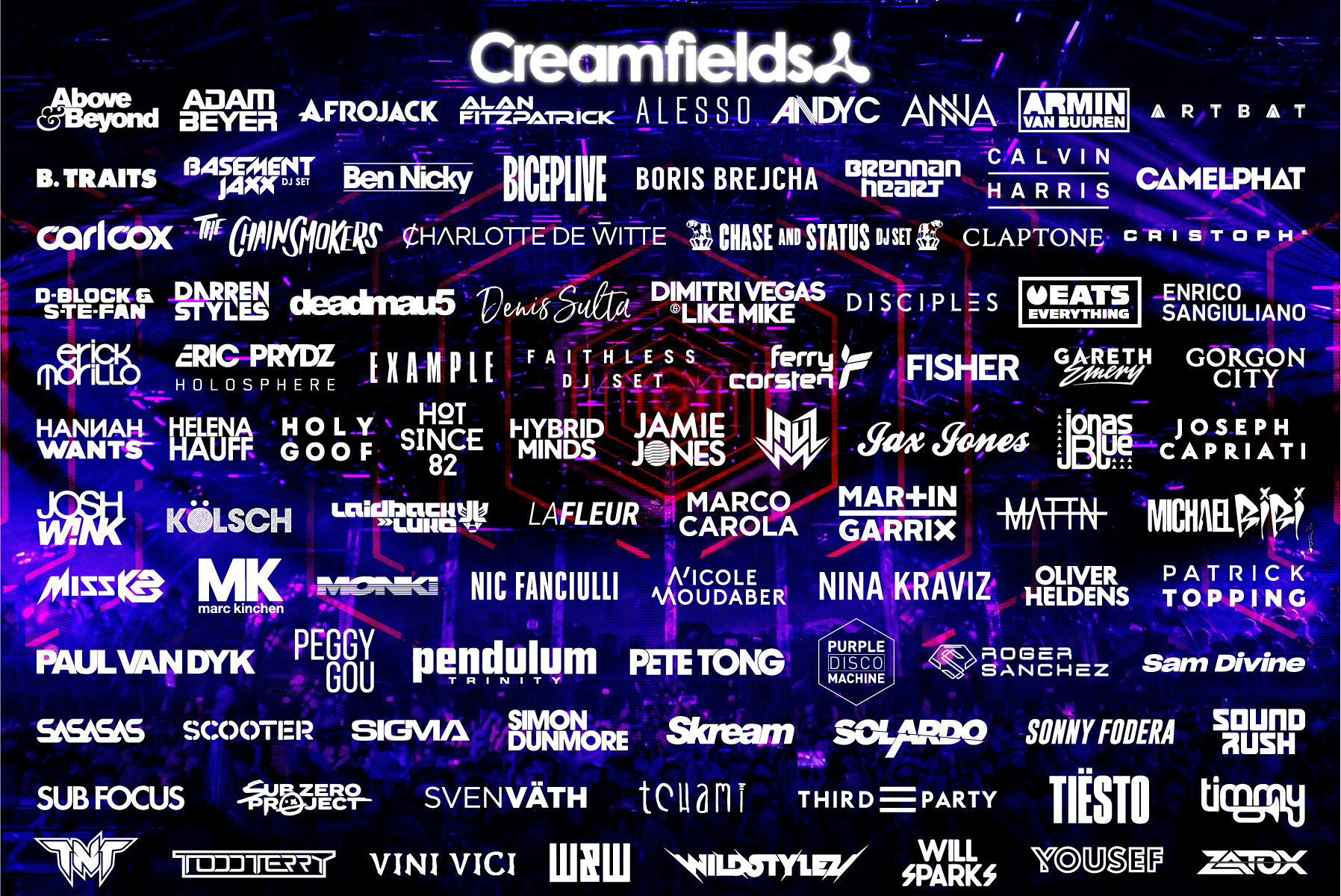 Creamfields 2020 Lineup Headliners