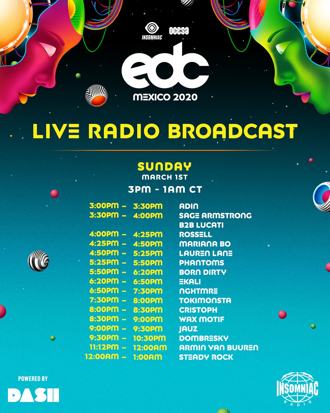 EDC Mexico 2020 Insomniac Radio Broadcast - Sunday