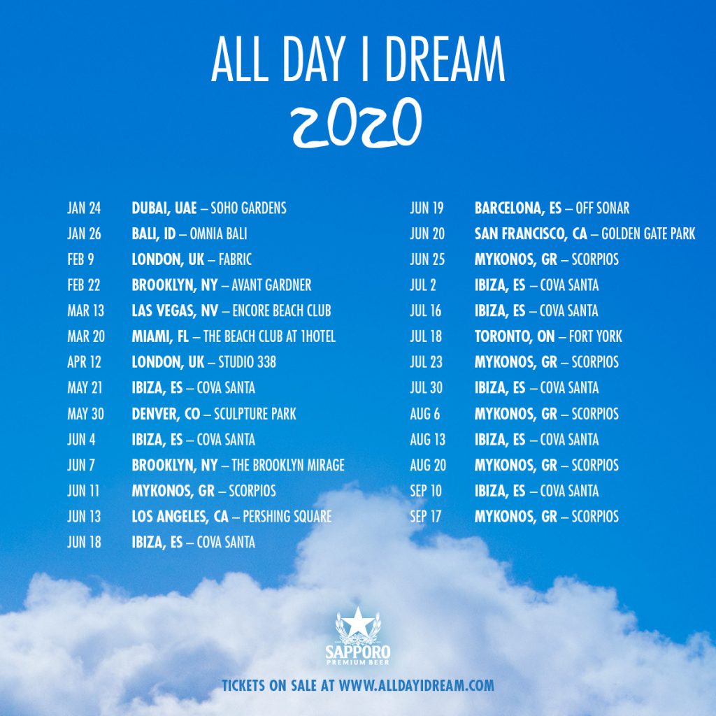 all day i dream tour dates