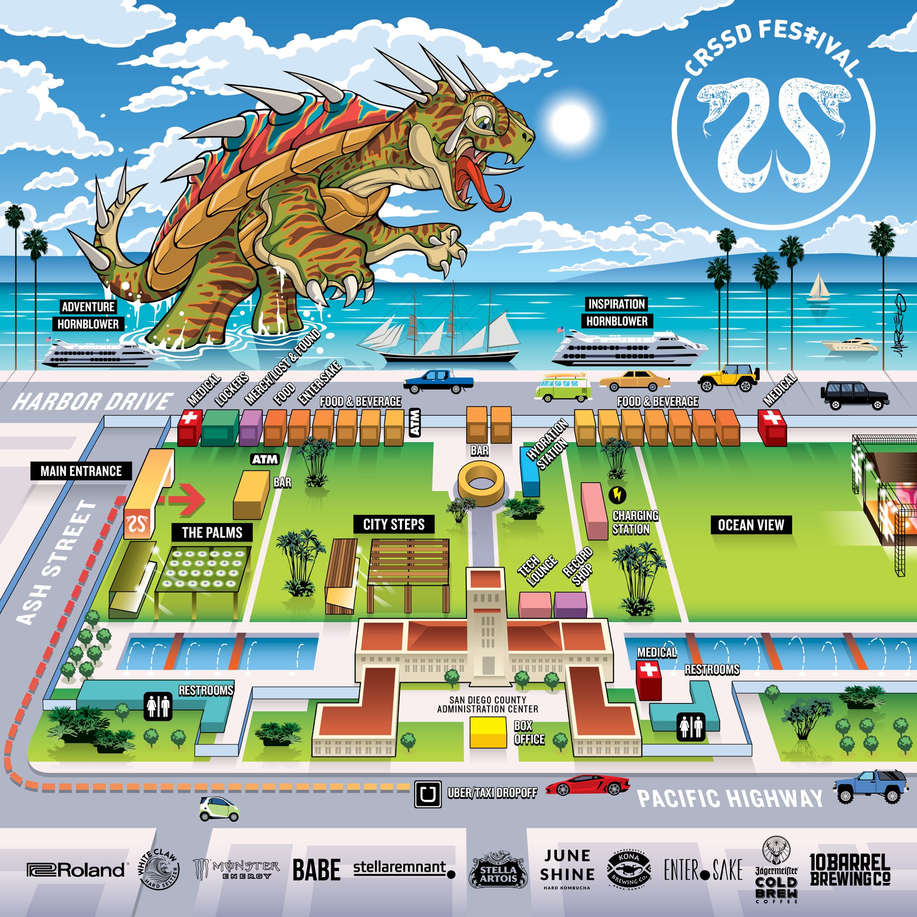 CRSSD Festival Spring 2020 - Map